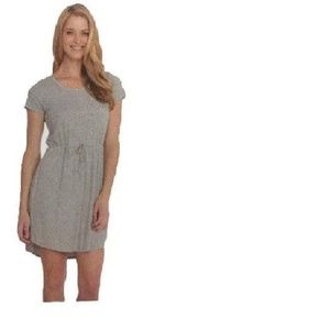 OLIVE & OAK Drawstring Gray Shirt Dress Women Sz L